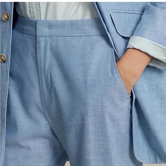 Polo Ralph Lauren, blue lable, Chambray Kick-Flare Crop Pant - Picture 6 of 9